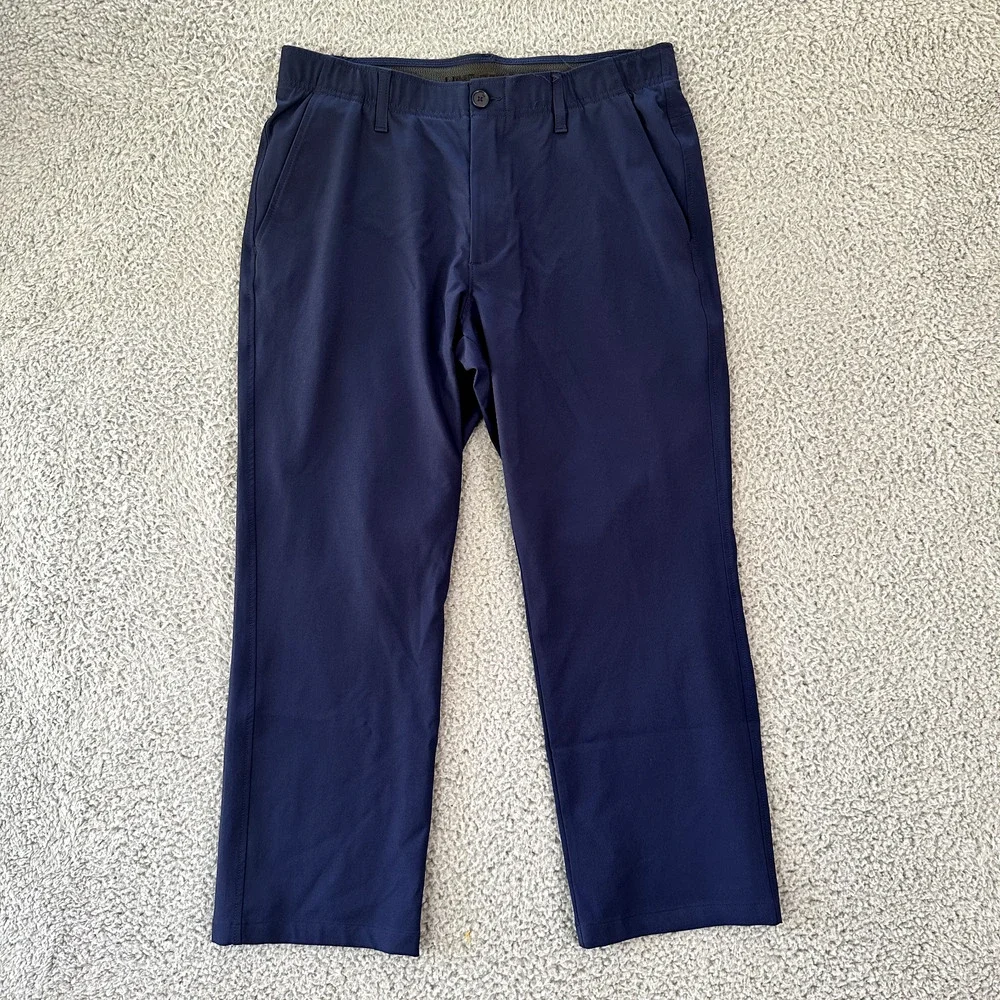 Under Armour Pants Men's‎ 34x30 Blue Performance Golf Activewear(32x30 Actual)